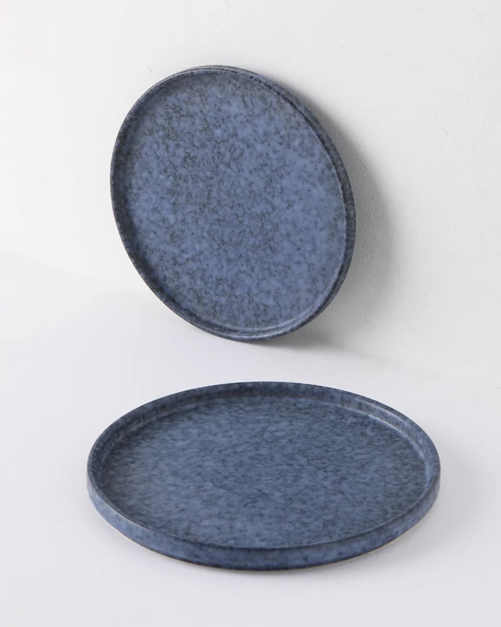 ALANIZ GIN Series Handcrafted Blue Snow Straight-Sided Plate - Image 5