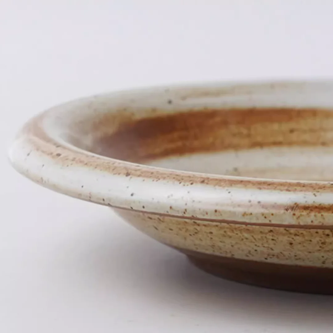 ALANIZ JIN Series Wood-Fired Gloss Rimmed Vintage Plate - Image 10