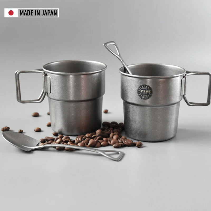 Aoyoshi Stainless Steel Vintage Outdoor Coffee Cup Set - Image 6