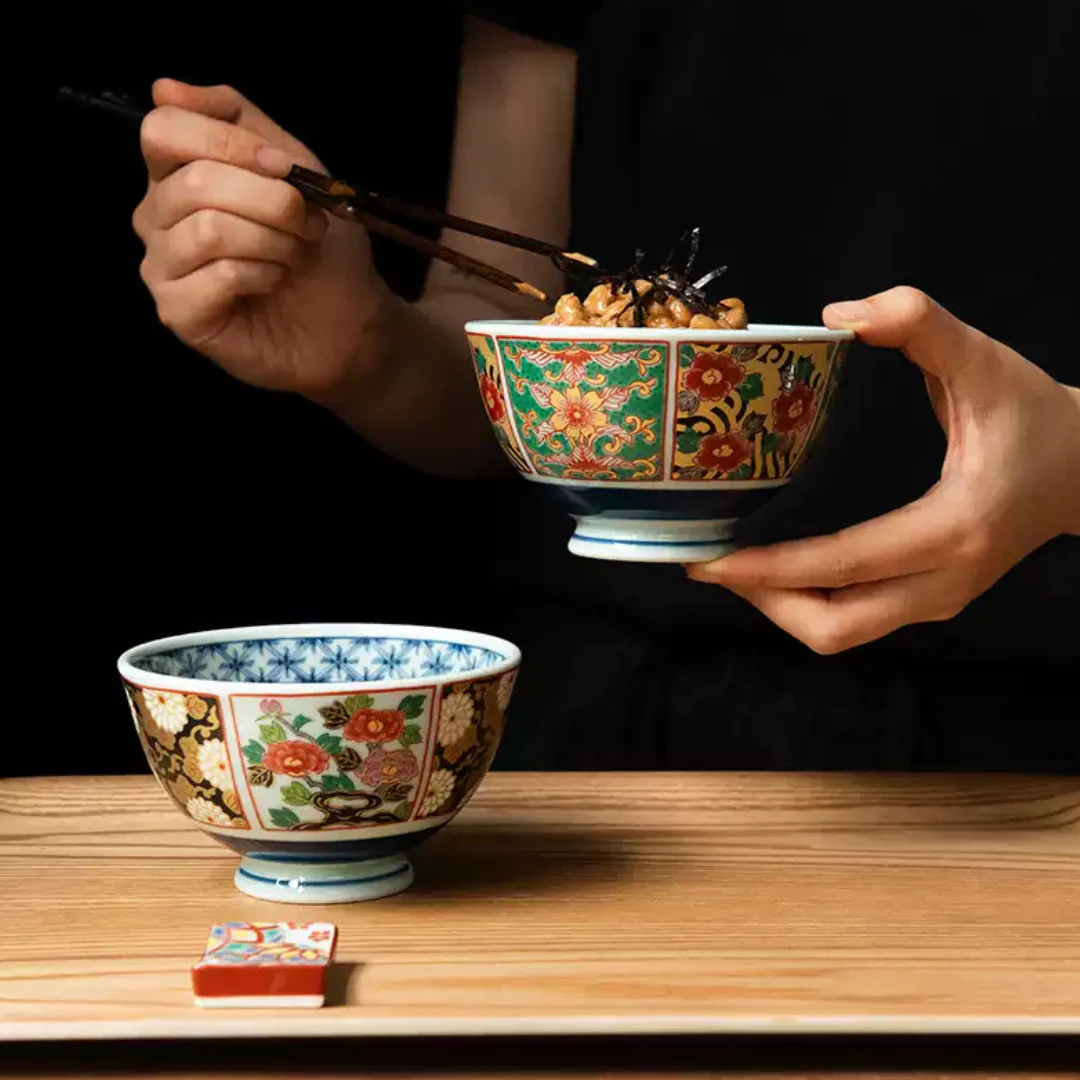 Arita Ware Ko-Imari Bowl Set - Image 4