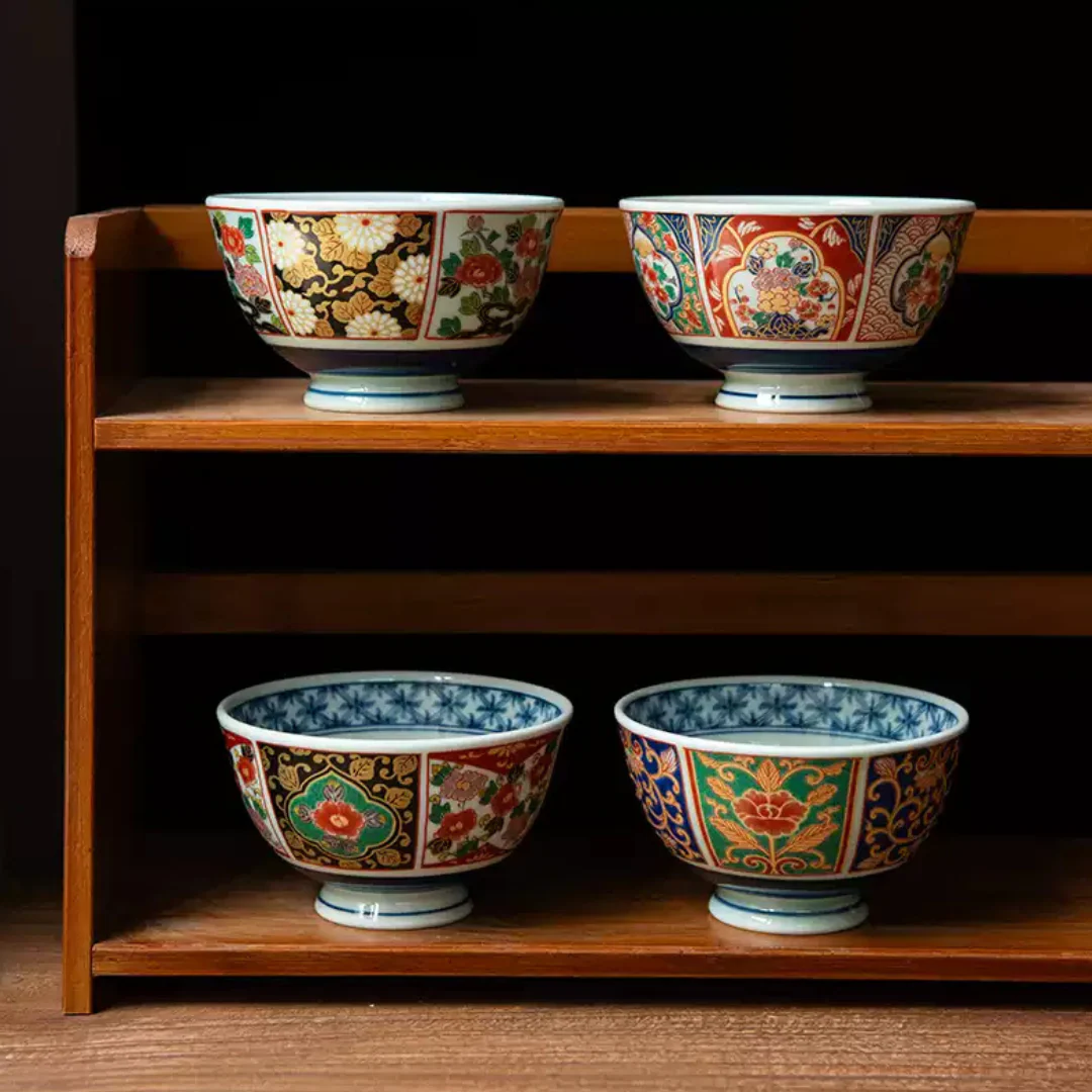 Arita Ware Ko-Imari Bowl Set - Image 5