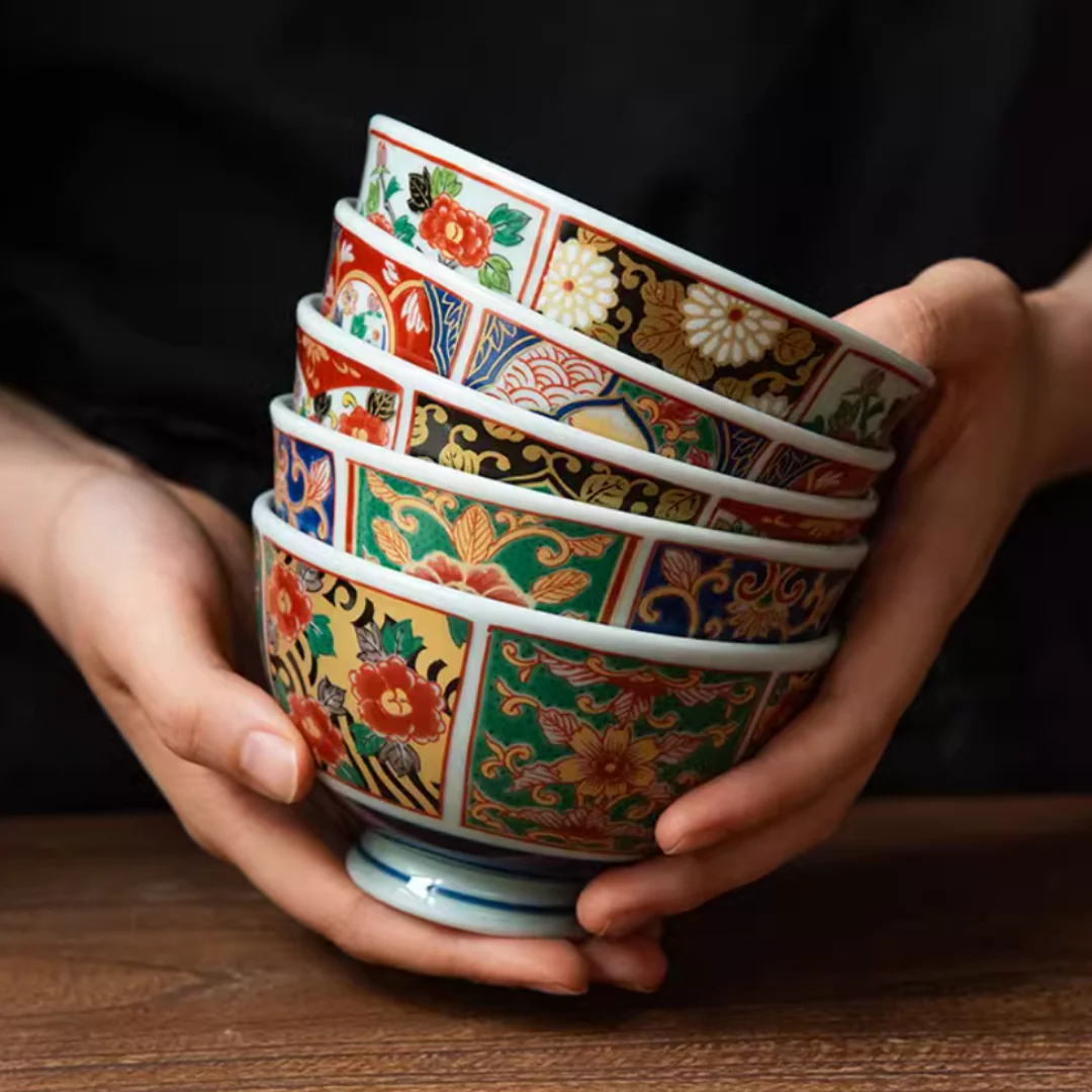 Arita Ware Ko-Imari Bowl Set - Image 6
