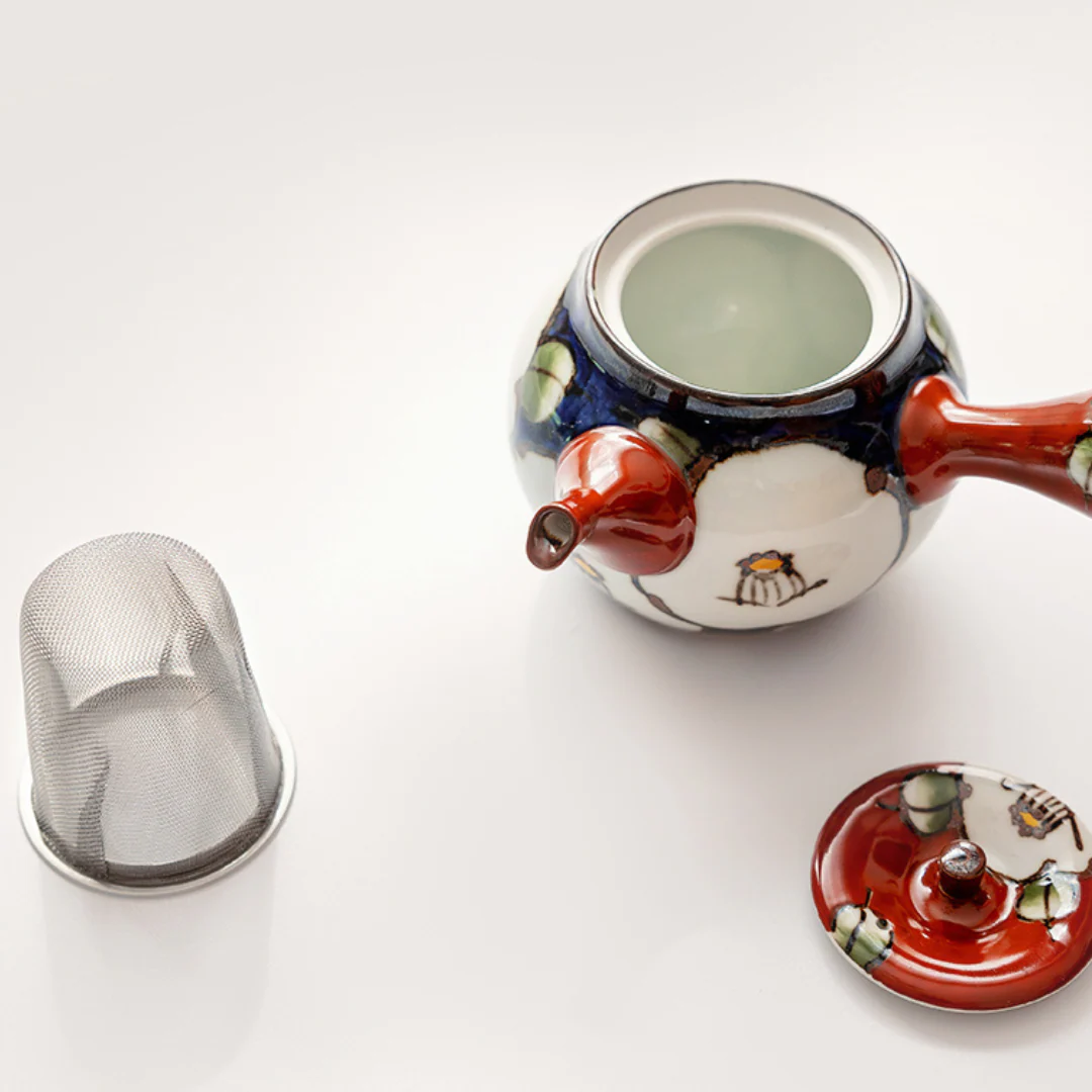 Arita-yaki Hand-Painted Vintage Camellia Teapot Set - Image 13