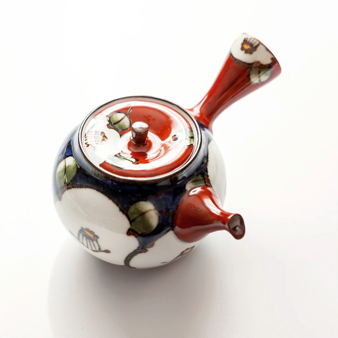 Arita-yaki Hand-Painted Vintage Camellia Teapot Set - Image 15