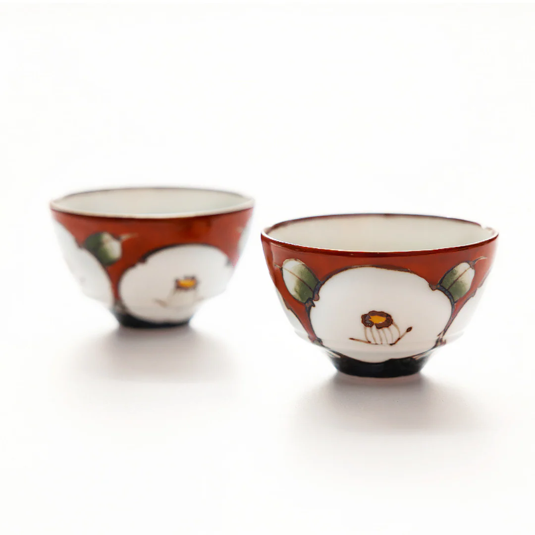 Arita-yaki Hand-Painted Vintage Camellia Teapot Set - Image 16