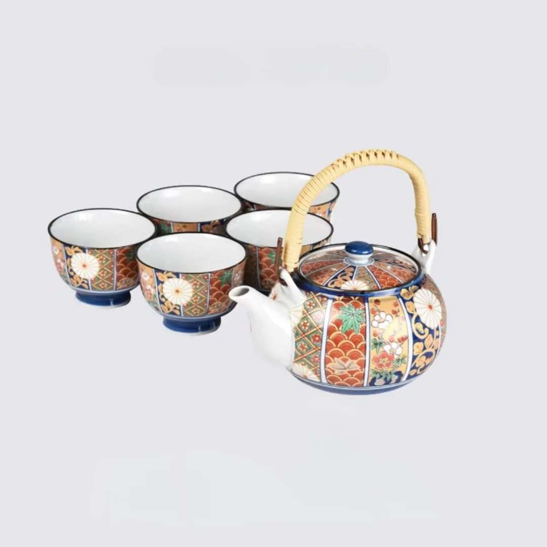 Arita-Yaki Imari Series Handcrafted Japanese Ceramic Tea Cup Gift Set - Image 21
