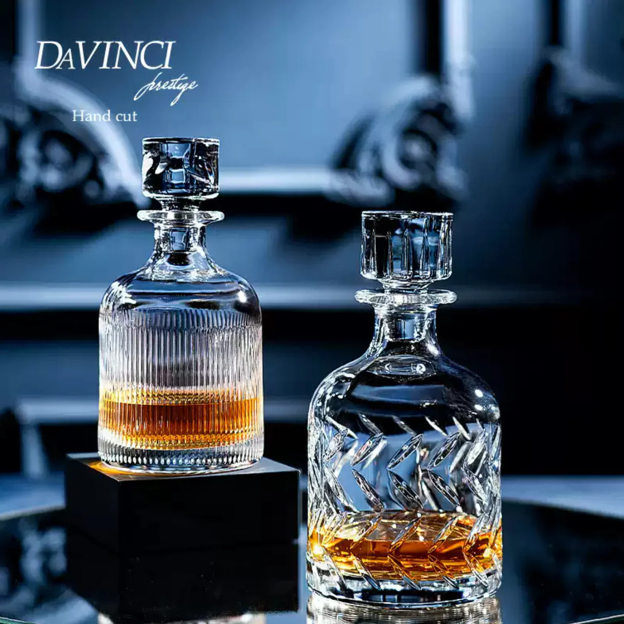 DaVinci Handcrafted Crystal Glass Decanter Set - Image 3