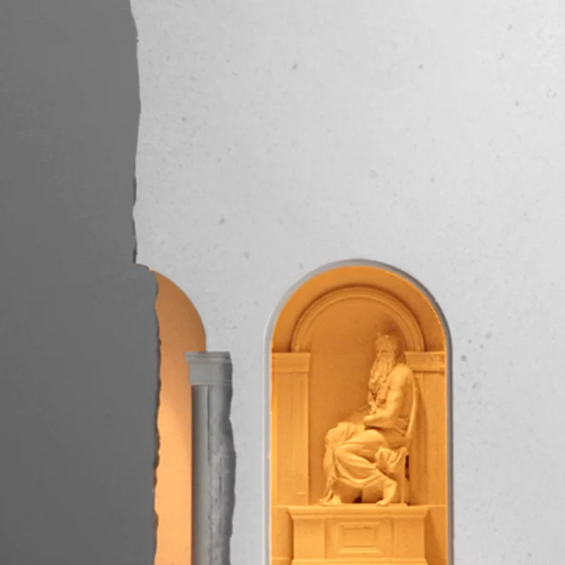 Deisoukoku The Museum II David Sculpture Concrete Candle Warmer Lamp - Image 6