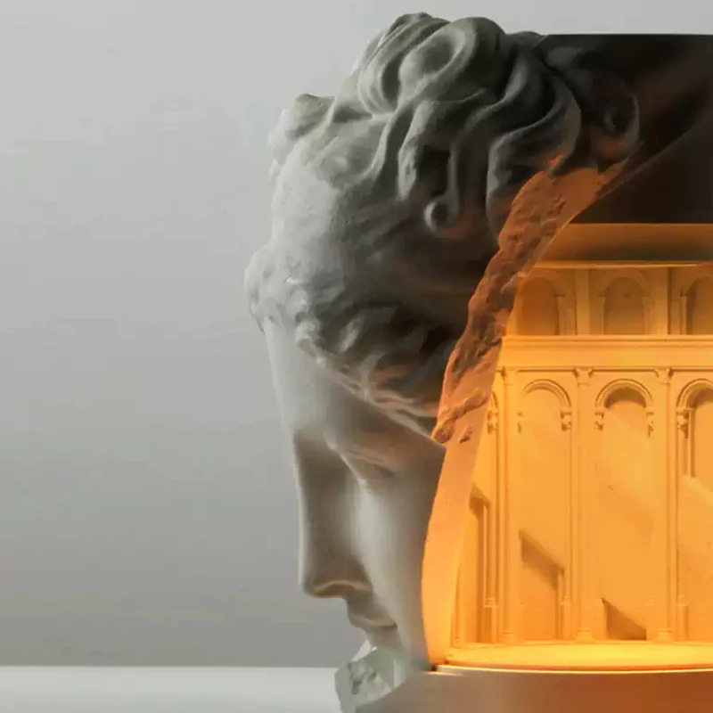 Deisoukoku Vernus Sculpture Concrete Candle Warmer Lamp - Image 4