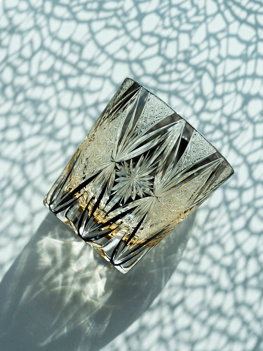 Edo Kiriko Hand-Carved Brocade Whiskey Glass - Image 8