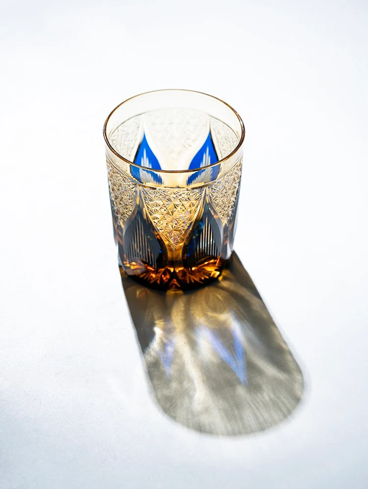 Edo Kiriko Hand-Carved Candle Flame Whiskey Glass - Image 11