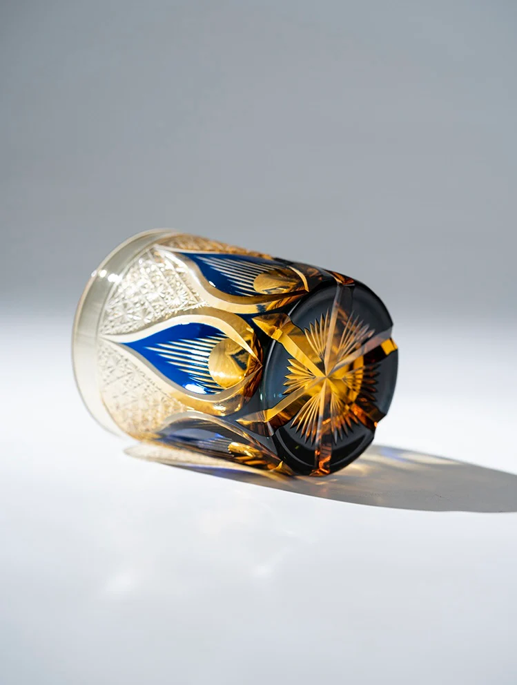 Edo Kiriko Hand-Carved Candle Flame Whiskey Glass - Image 12