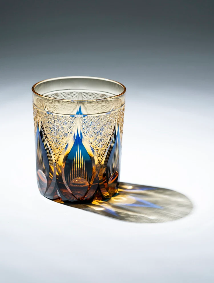 Edo Kiriko Hand-Carved Candle Flame Whiskey Glass - Image 13