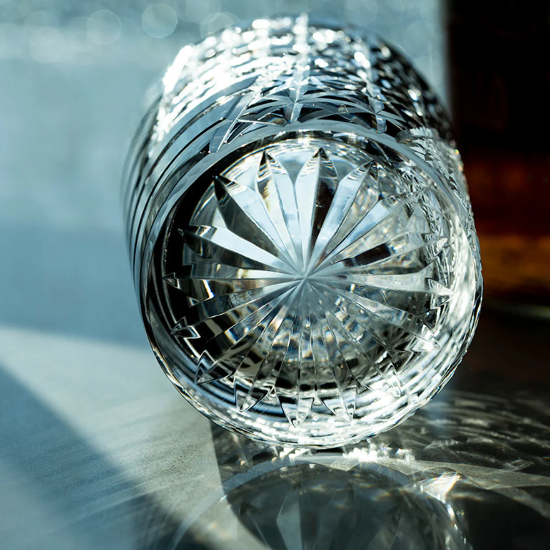 Edo Kiriko Hand-Carved Dark Knight Whiskey Glass - Image 3