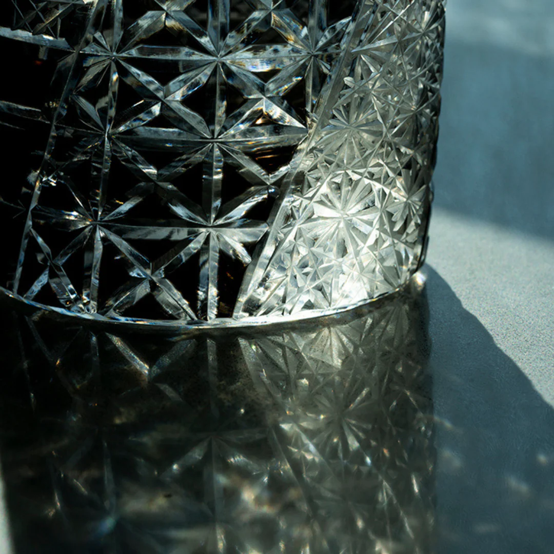 Edo Kiriko Hand-Carved Dark Knight Whiskey Glass - Image 7