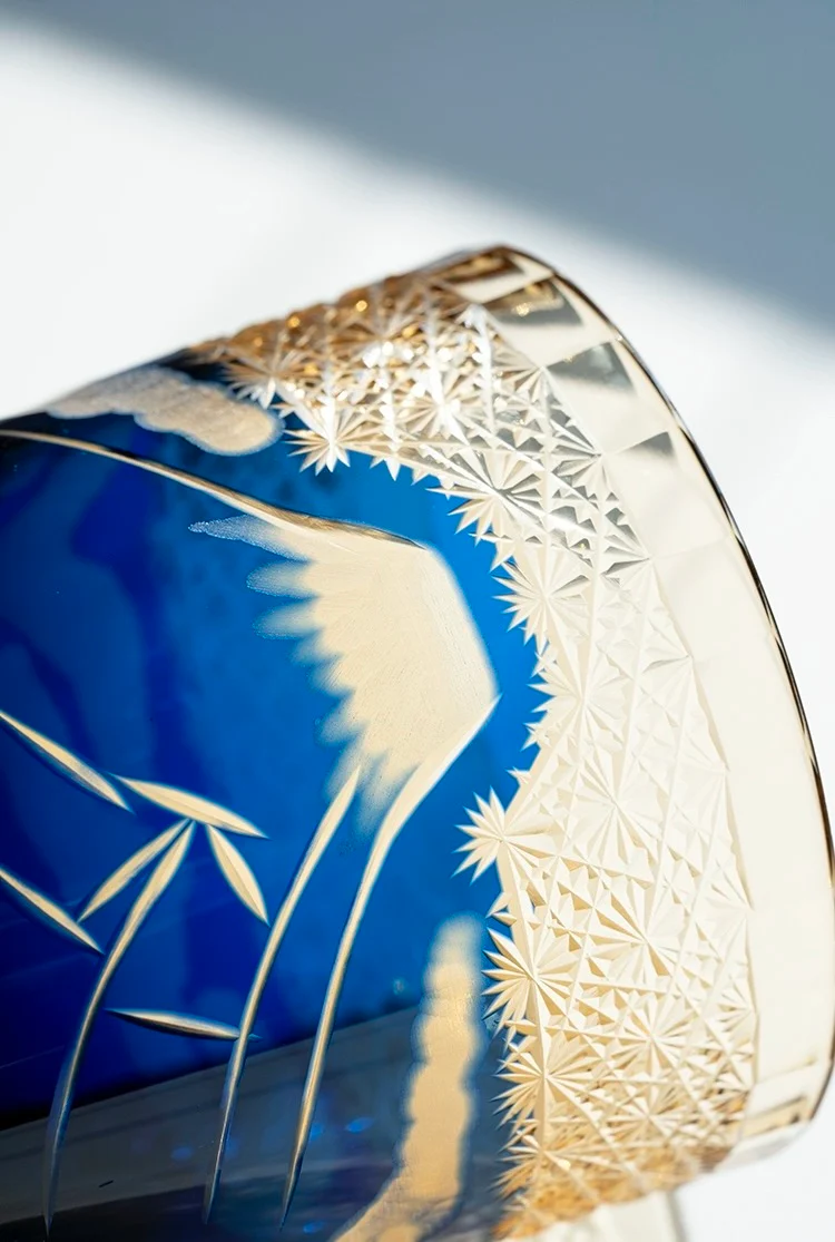Edo Kiriko Hand-Carved Mount Fuji Whiskey Glass - Image 8
