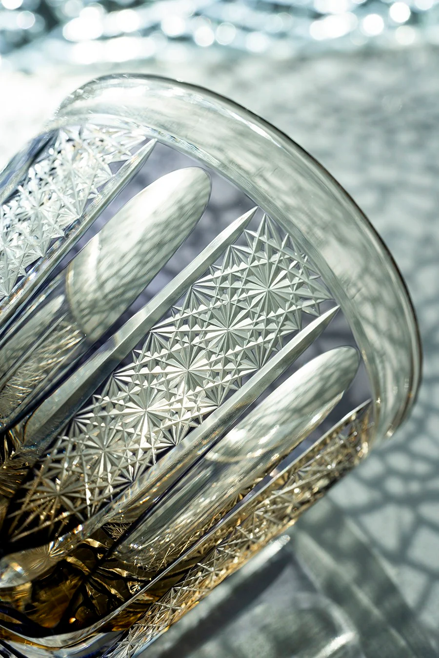 Edo Kiriko Hand-Carved Starlight Banner Whiskey Glass - Image 6