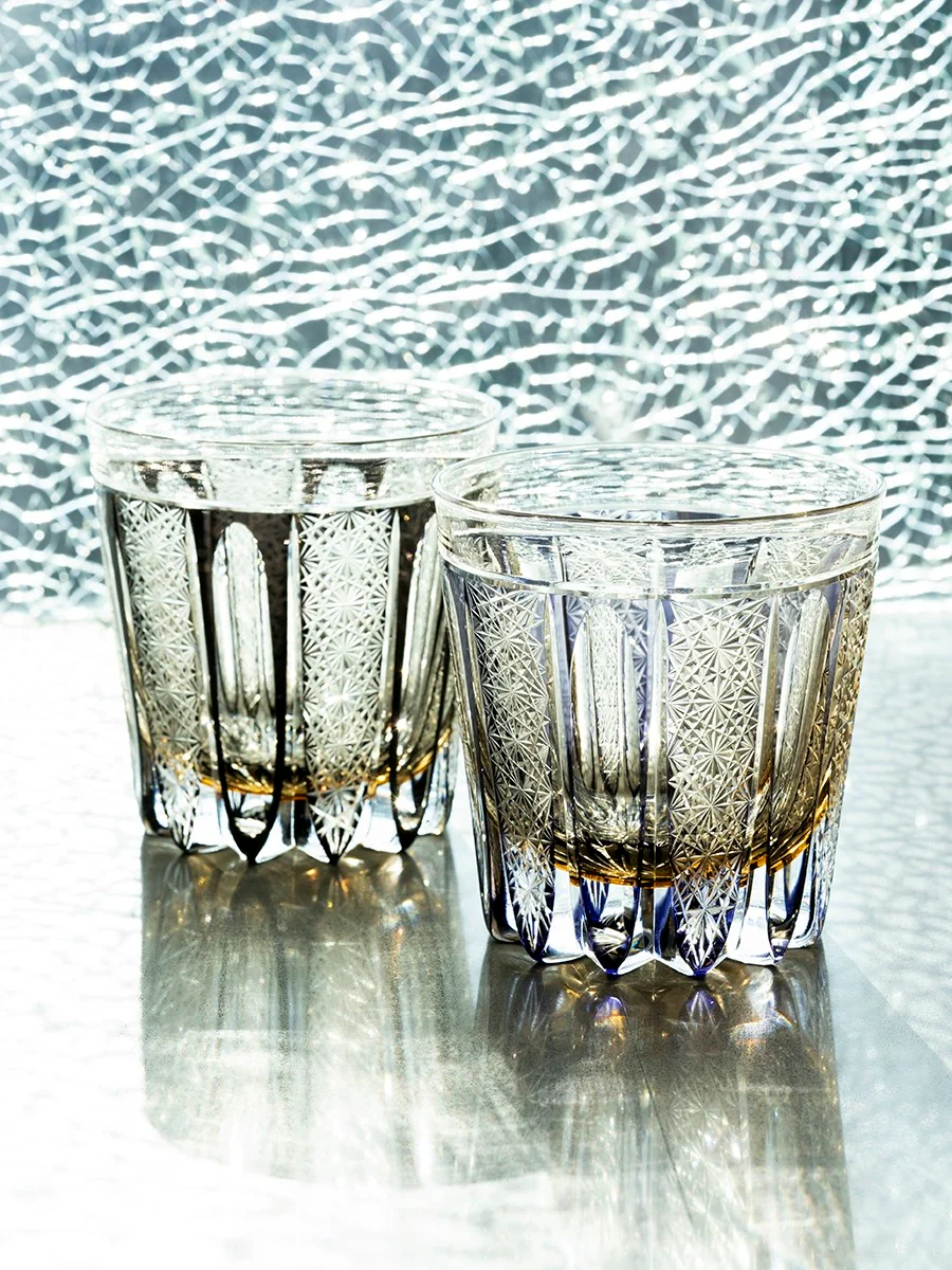 Edo Kiriko Hand-Carved Starlight Banner Whiskey Glass - Image 8
