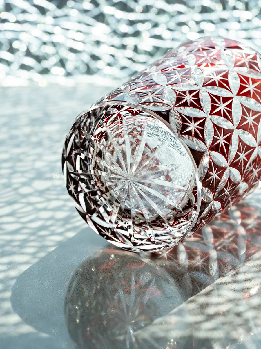 Edo Kiriko Hand-Carved Starlight Whiskey Glass - Image 4