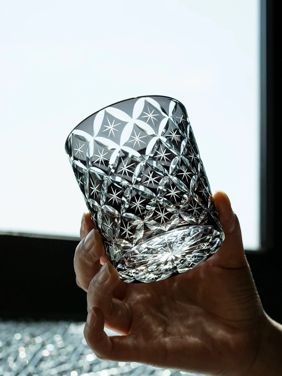 Edo Kiriko Hand-Carved Starlight Whiskey Glass - Image 6