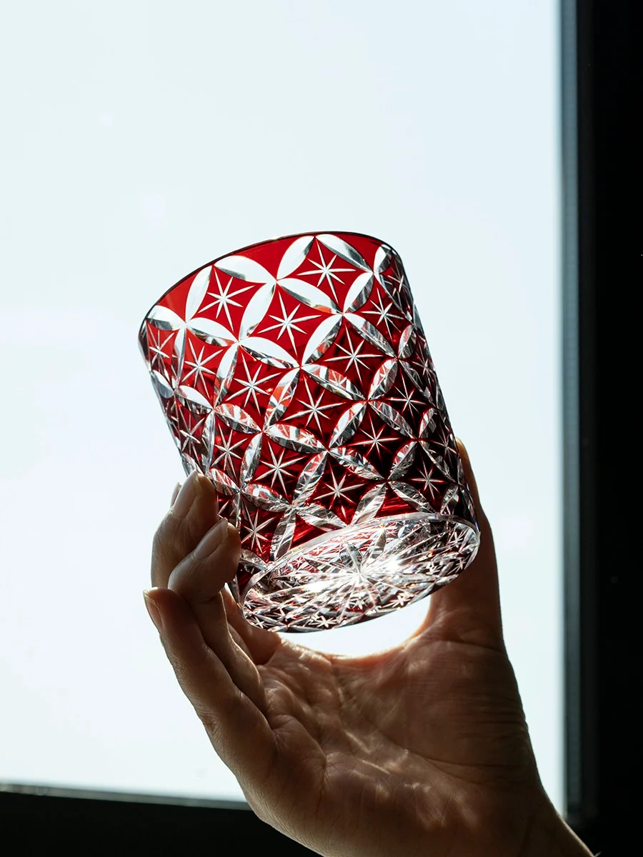 Edo Kiriko Hand-Carved Starlight Whiskey Glass - Image 8