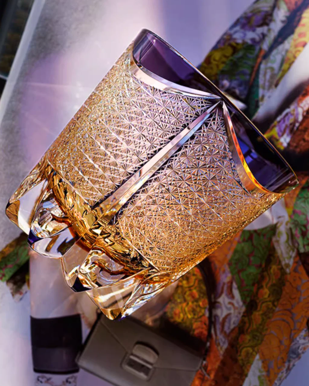 Edo Kiriko Hand-Carved The Phoenix Whiskey Glass - Image 6