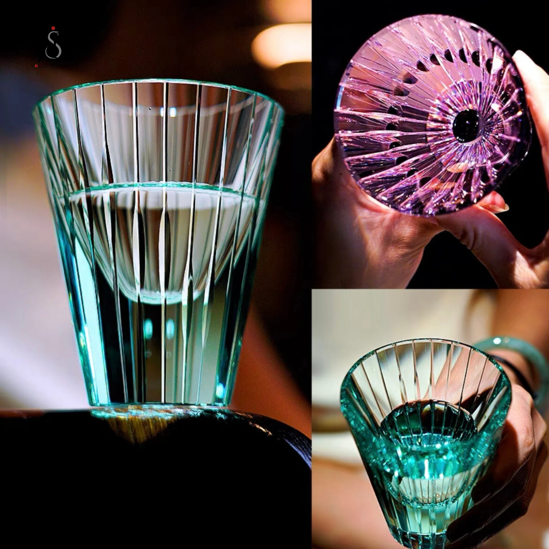 Edo Kiriko Hand-Carved Beam Glass - Image 4