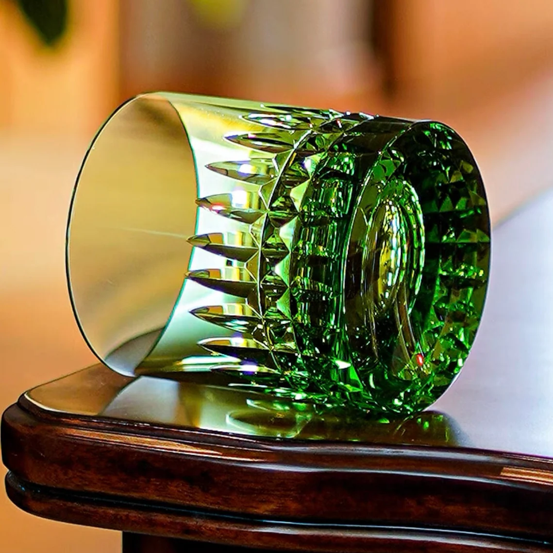 Edo Kiriko Hand-Cut Spearhead Glass - Image 3