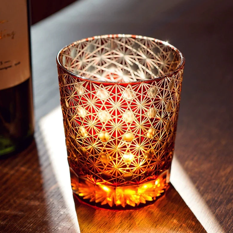 Edo Kiriko Hand-Carved Aurora Whiskey Glass - Image 10