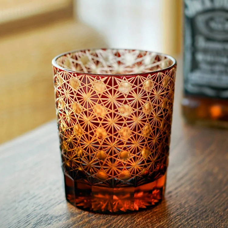 Edo Kiriko Hand-Carved Aurora Whiskey Glass - Image 9
