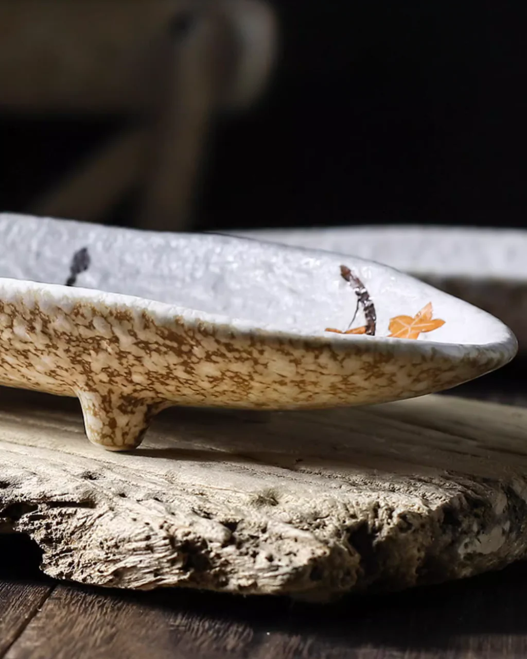 Fukutora Ware Hand-Painted Maple Leaf Sushi Plate - Image 10