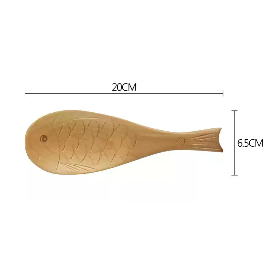 Fukutora Ware Handcrafted Fish-Shaped Wooden Spoon - Image 10