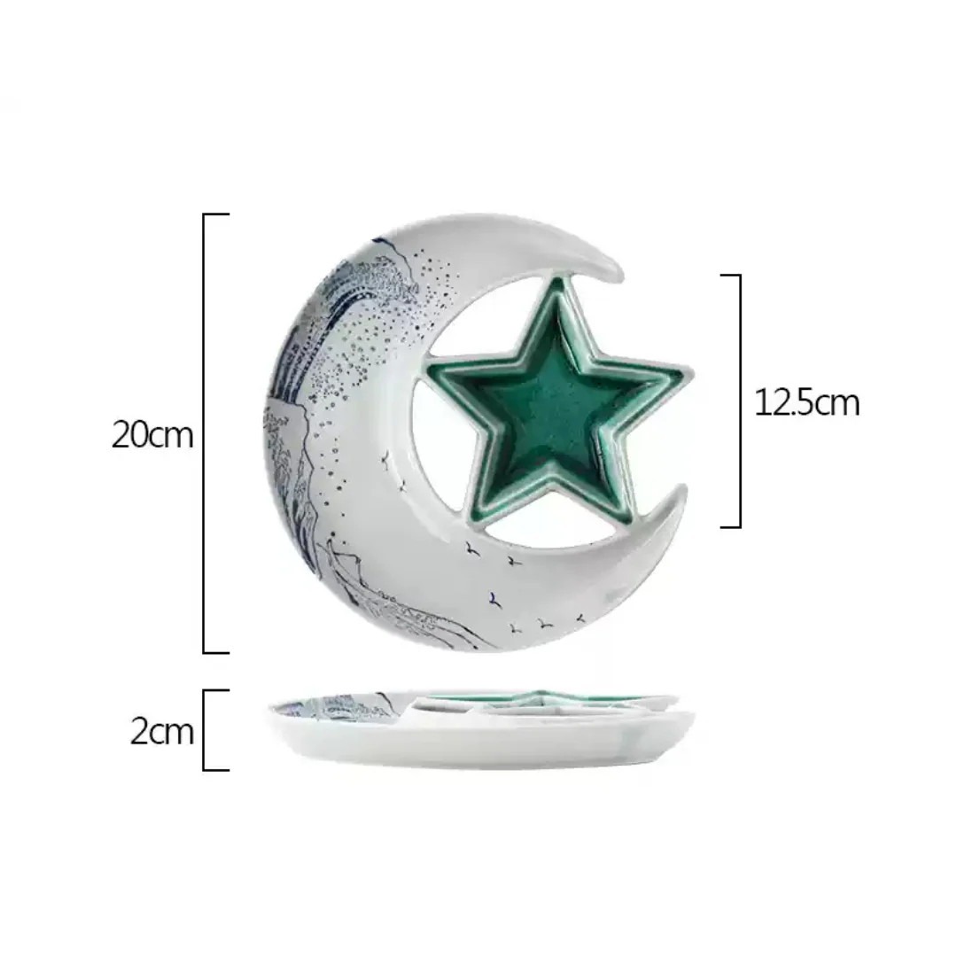 Fukutora Ware Star & Moon Plate - Image 14