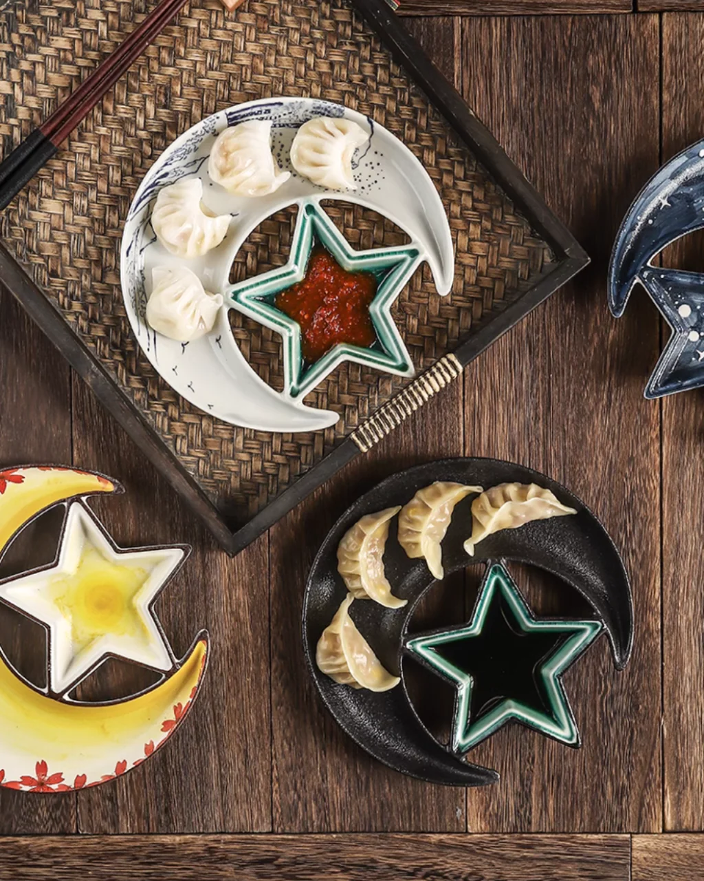 Fukutora Ware Star & Moon Plate - Image 5