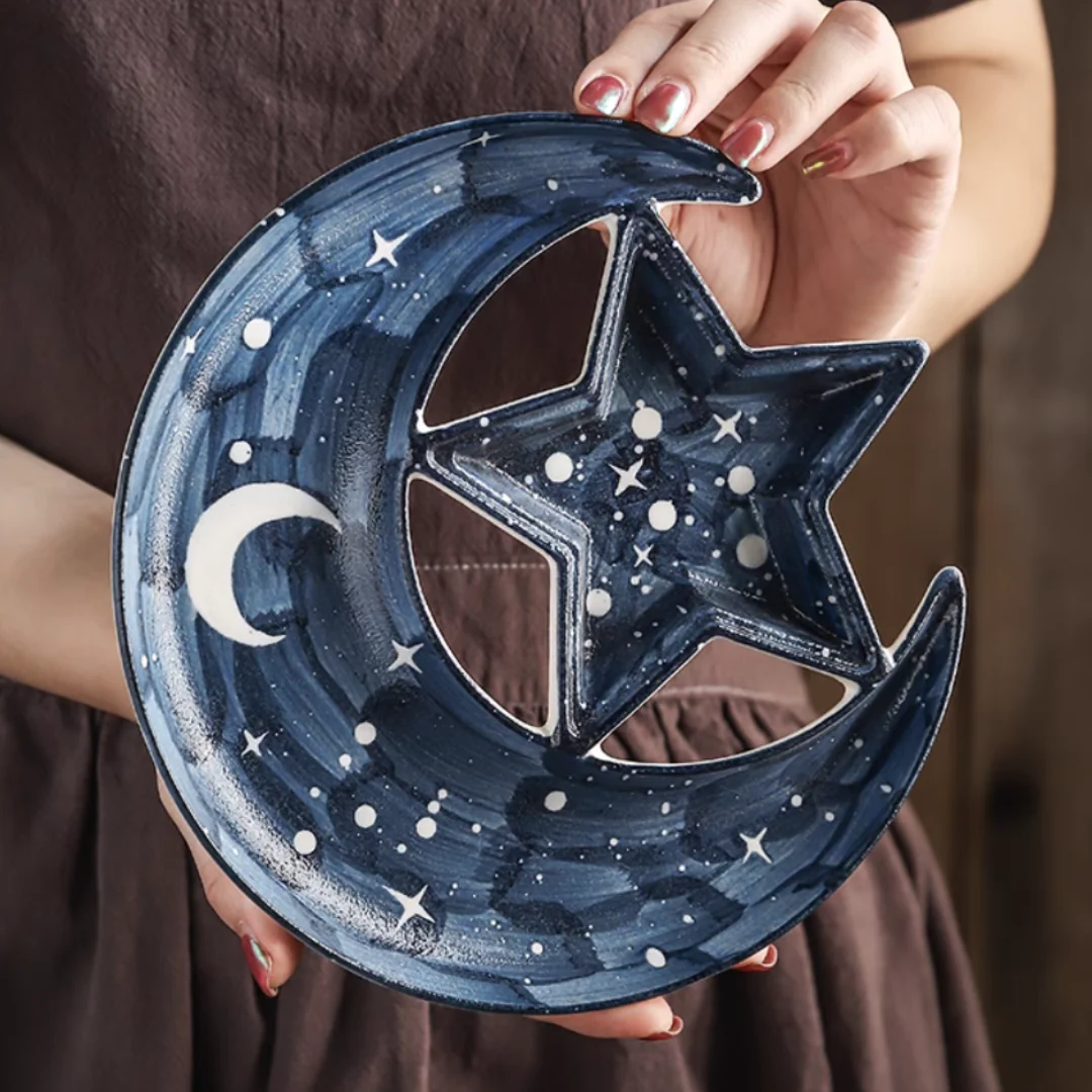 Fukutora Ware Star & Moon Plate - Image 8