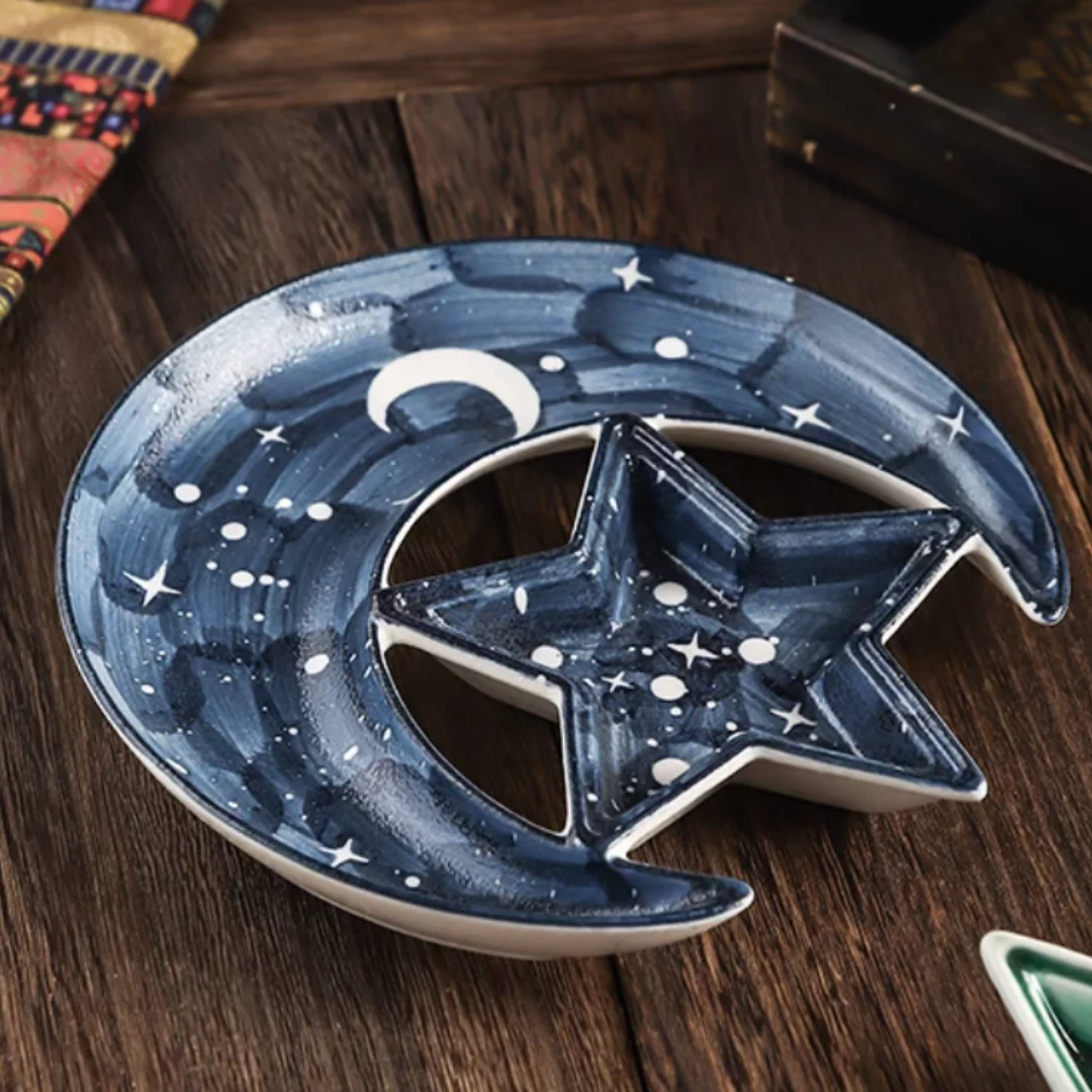 Fukutora Ware Star & Moon Plate - Image 9