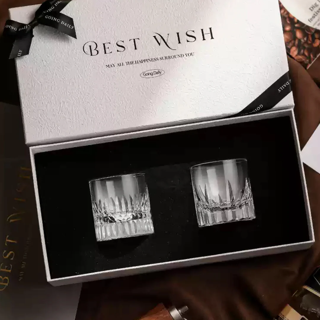 GoingDaily Creation Hand-Carved Angel Wings Crystal Whiskey Glass Gift Set - Image 7
