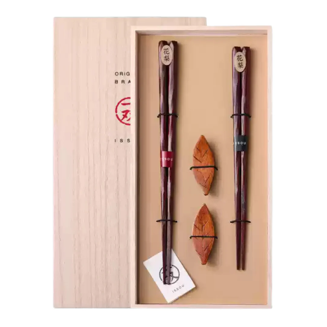 Hakoya Vintage Natural Wood Handcrafted Chopstick Set - Image 11