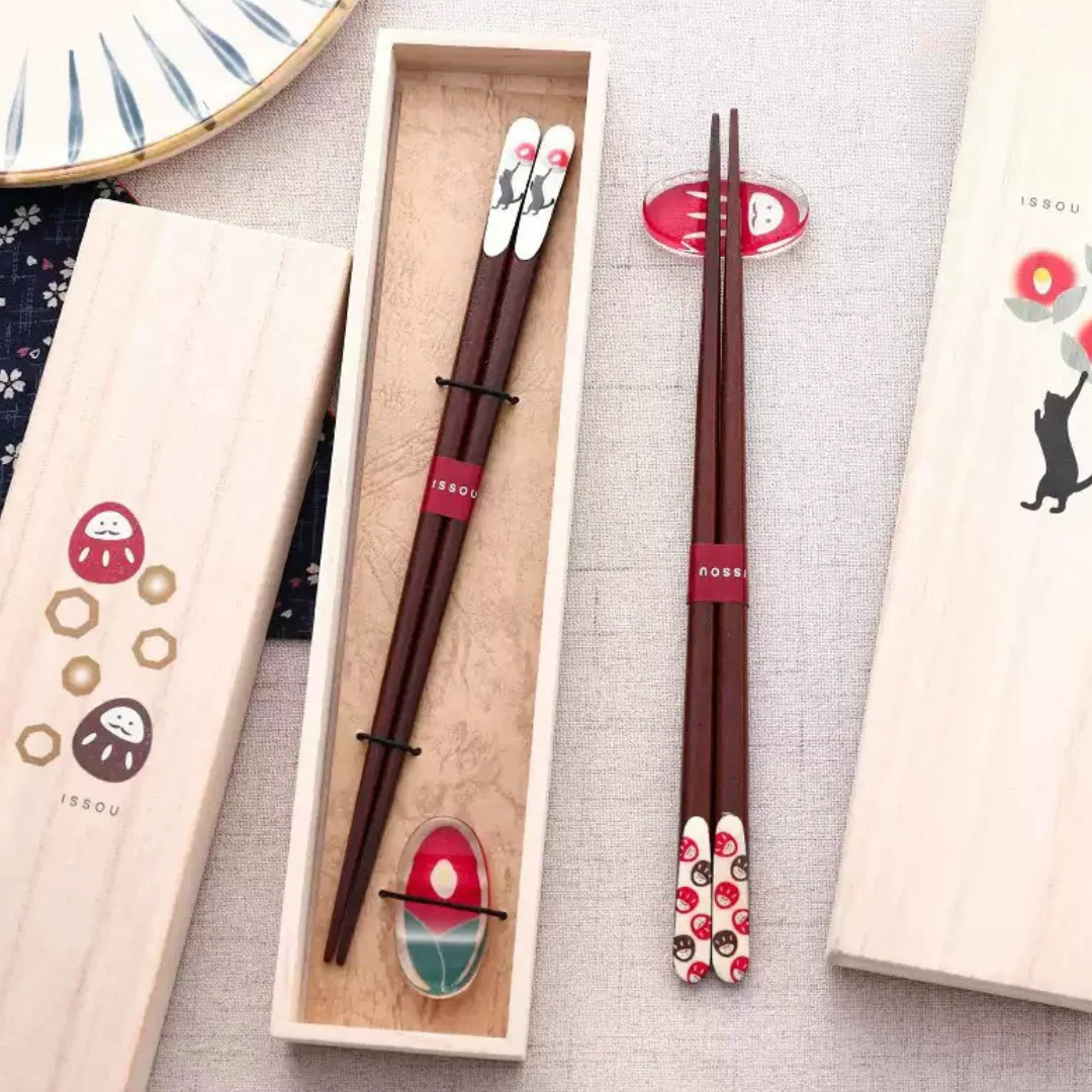 Hakoya Vintage Natural Wood Handcrafted Chopstick Set - Image 6