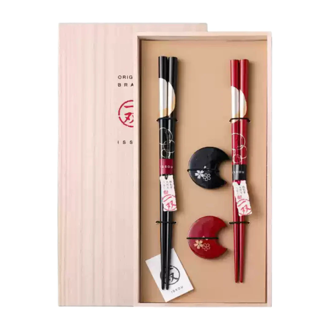 Hakoya Vintage Natural Wood Handcrafted Chopstick Set - Image 9