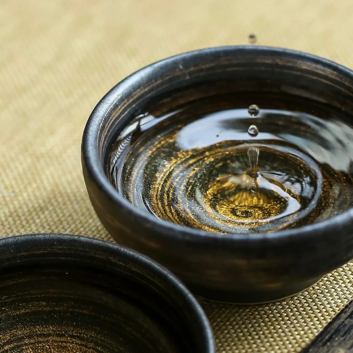 Hasami-Yaki Black Glaze Tenmoku Chawan Set - Image 5