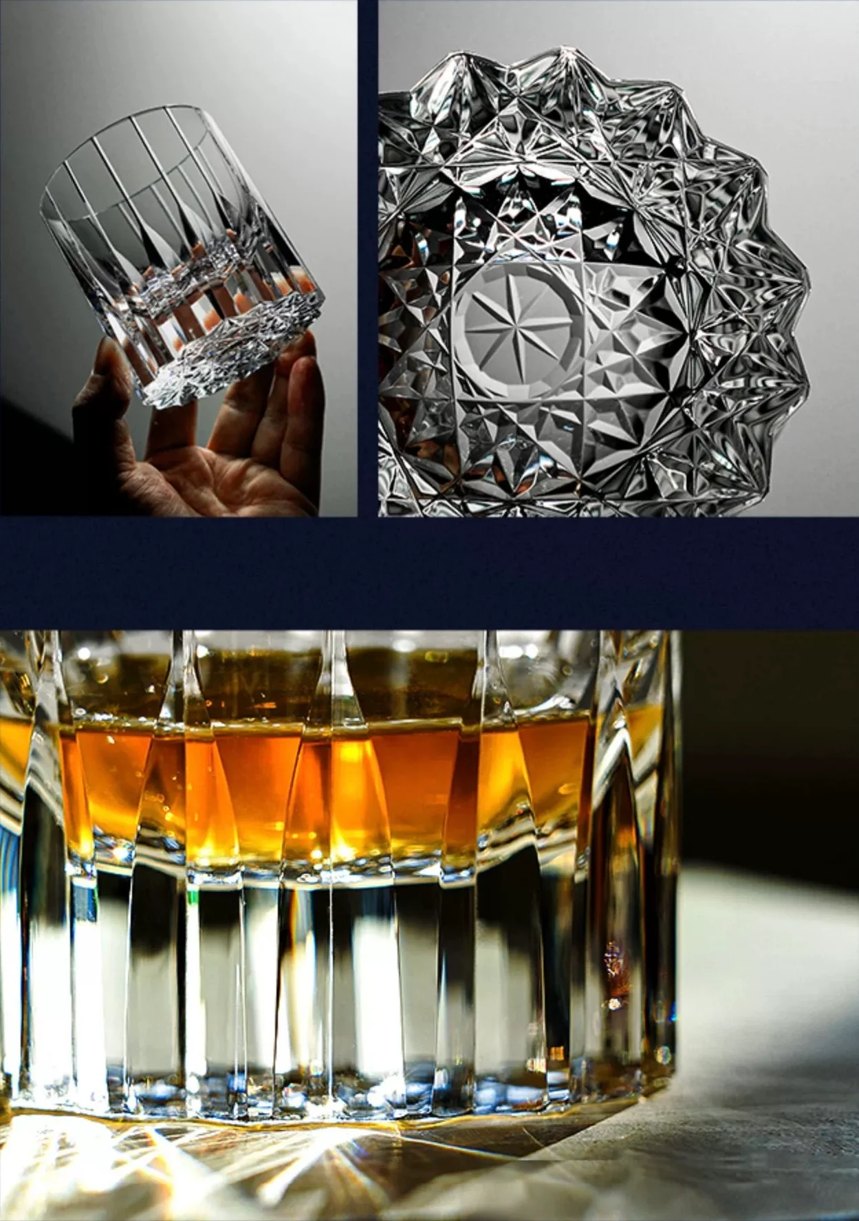 Edo Kiriko Starburst Crystal Whiskey Glass - Image 10