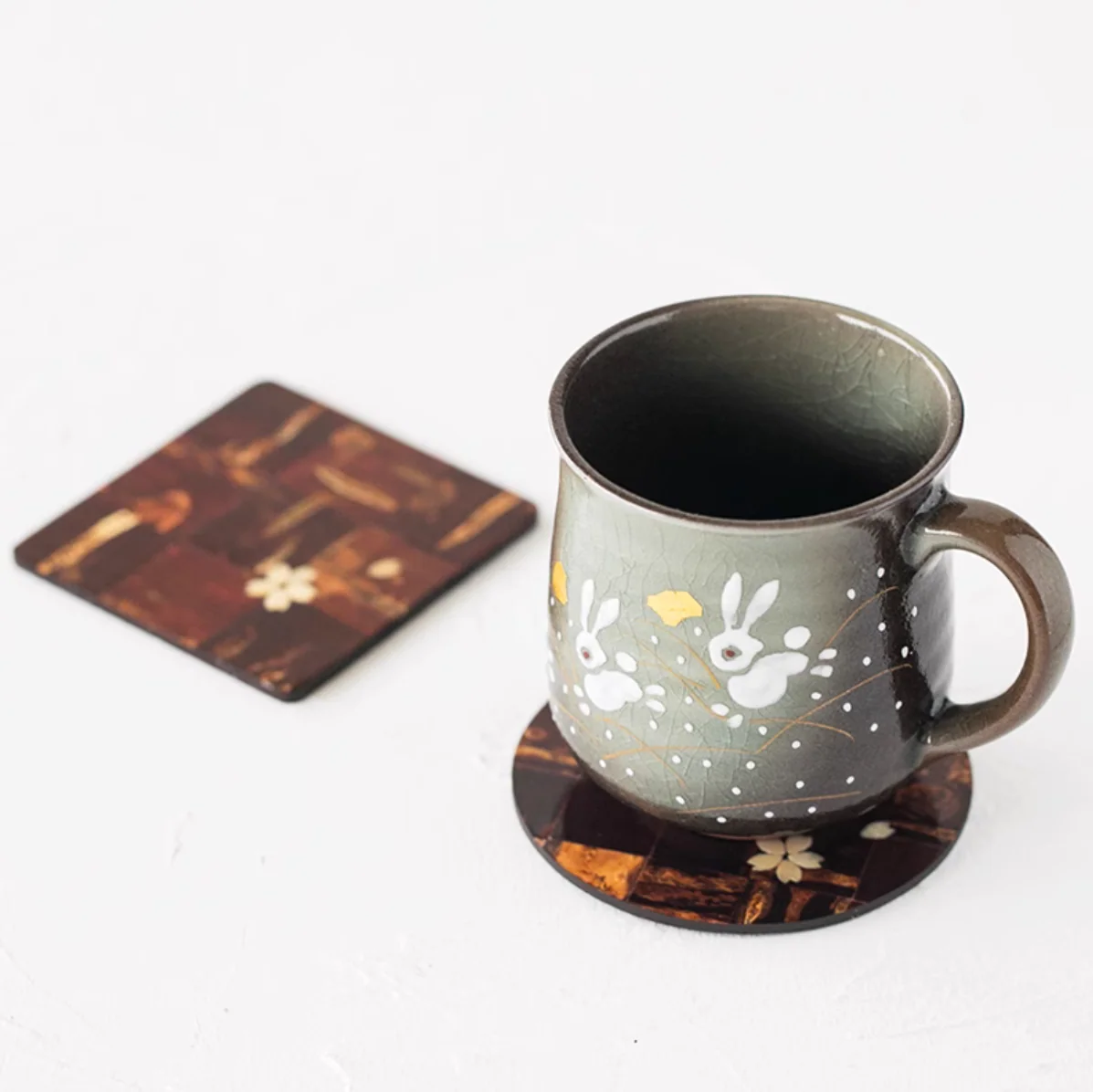 Kakunodate Cherry Bark Wooden Coaster - Image 4