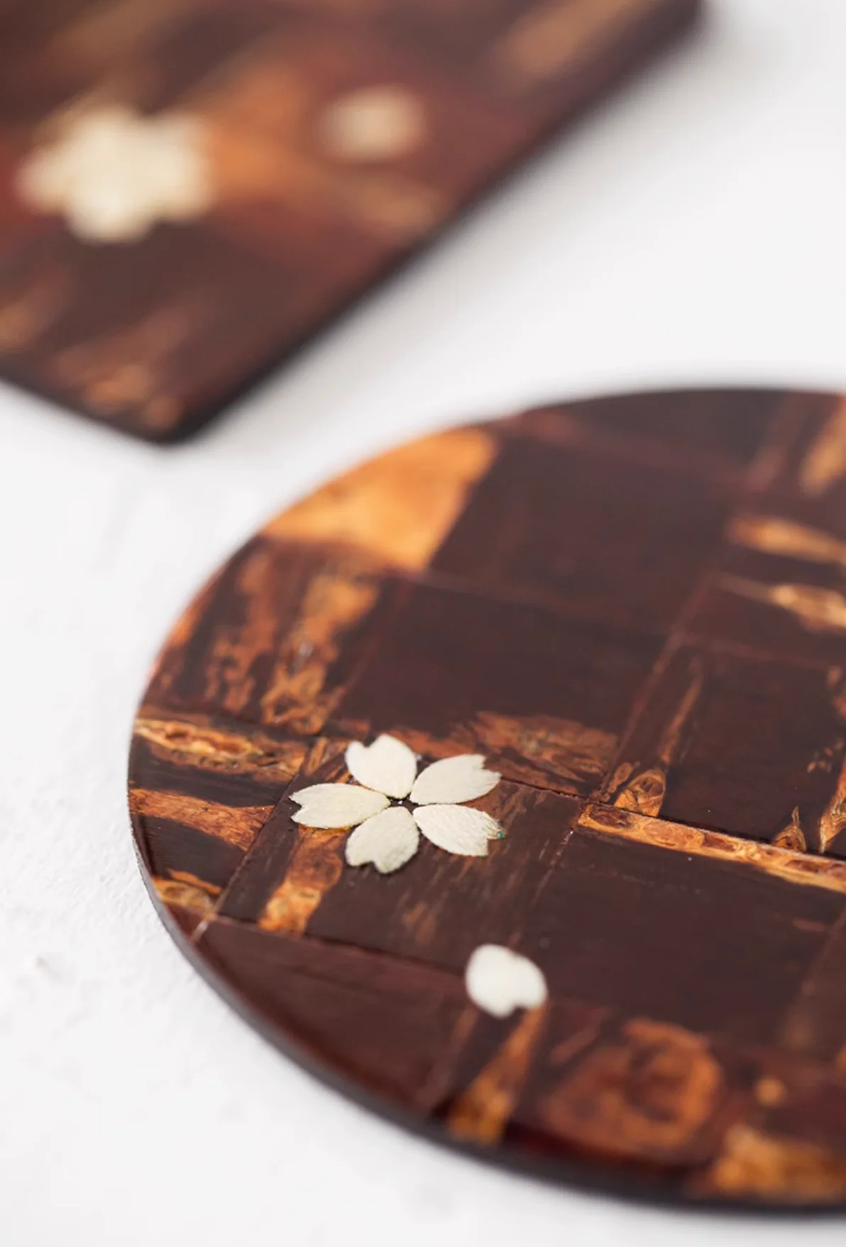 Kakunodate Cherry Bark Wooden Coaster - Image 5