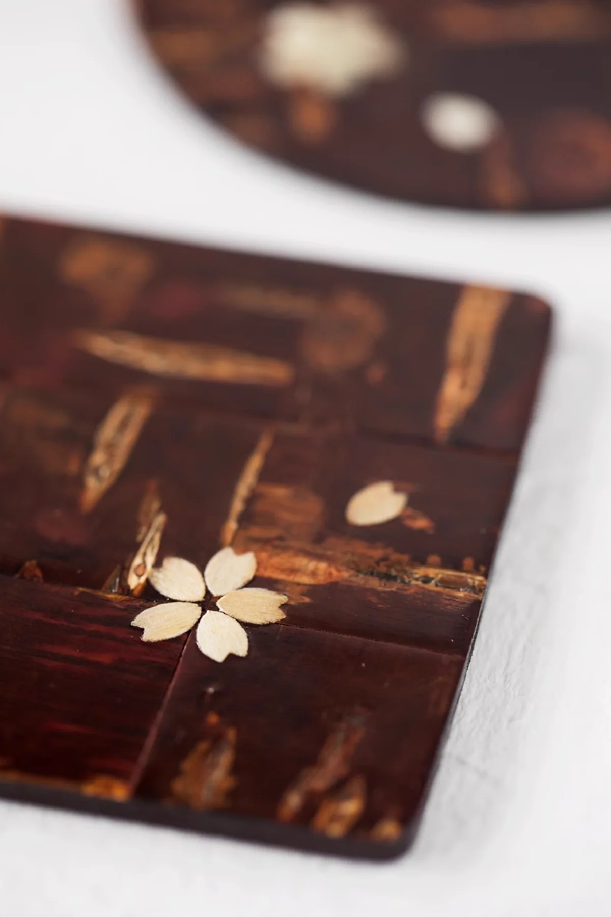 Kakunodate Cherry Bark Wooden Coaster - Image 8