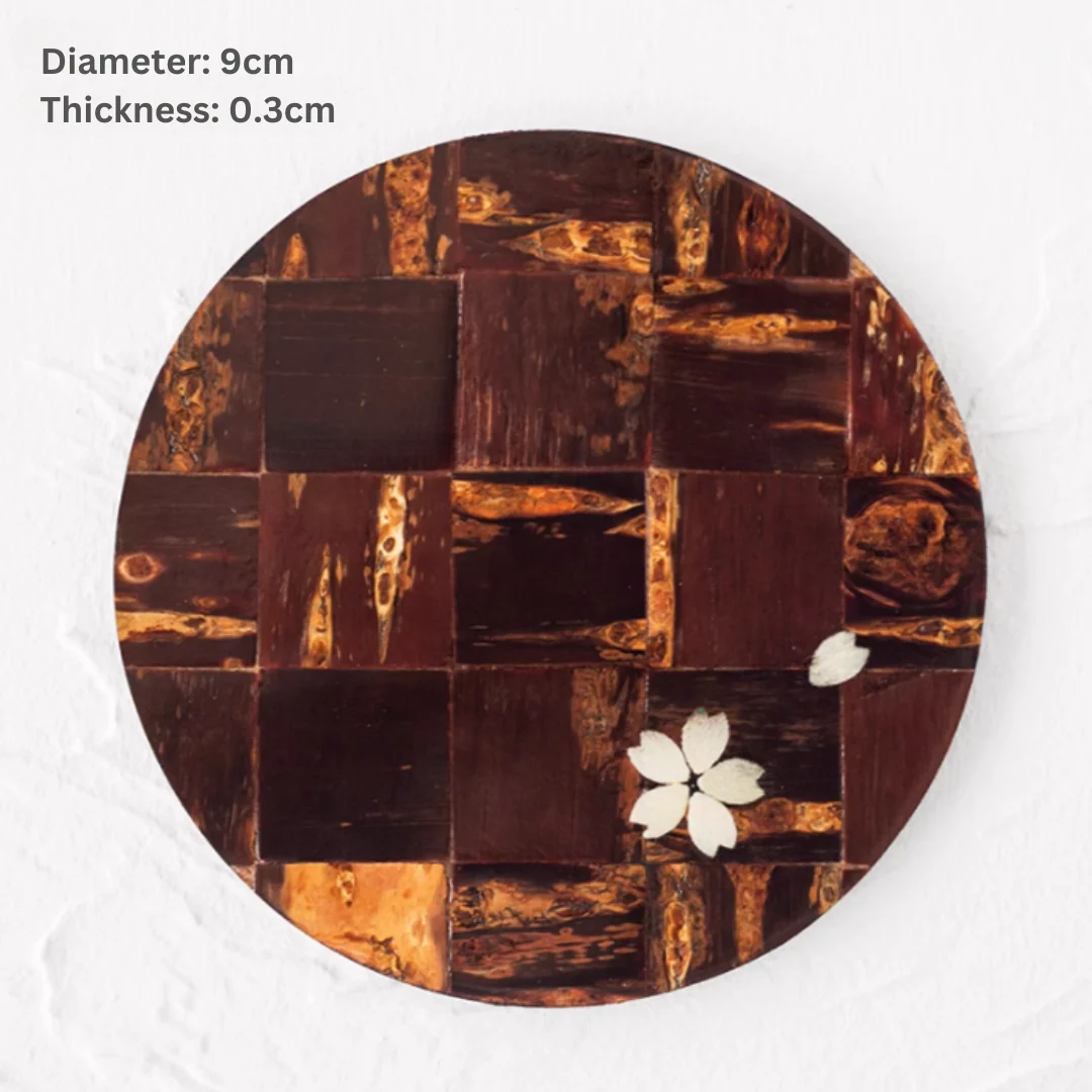 Kakunodate Cherry Bark Wooden Coaster - Image 9