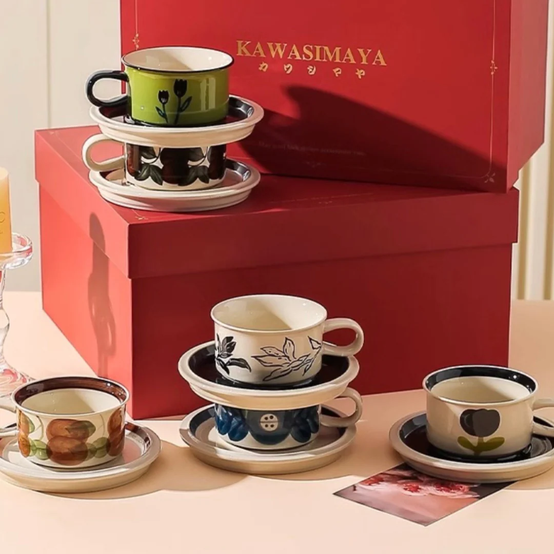 Kawasimaya Vintage Floral Coffee Mug Wedding Gift Set - Image 6