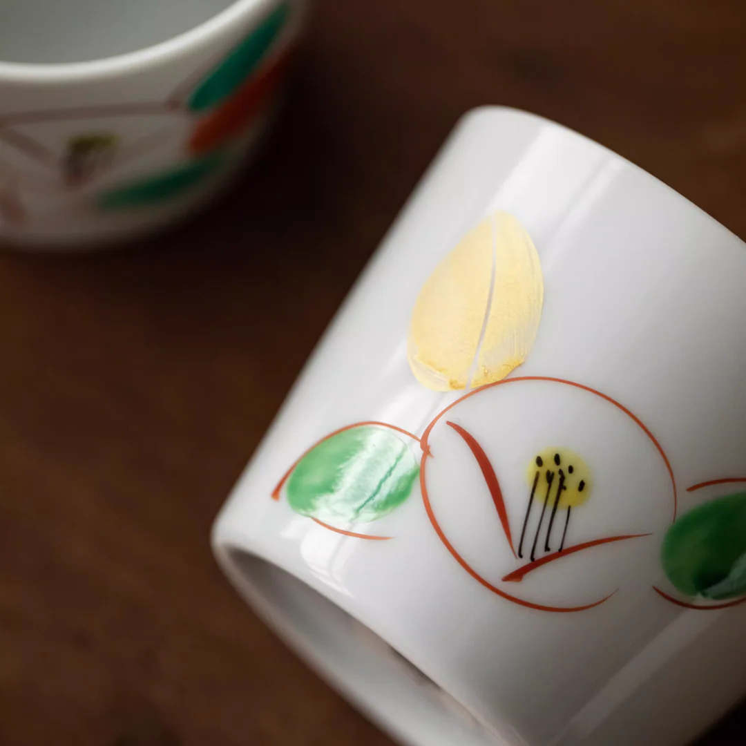 Kurachin Kiln Hand-Painted Moon Camellia Underglaze Tea Cup - Image 6