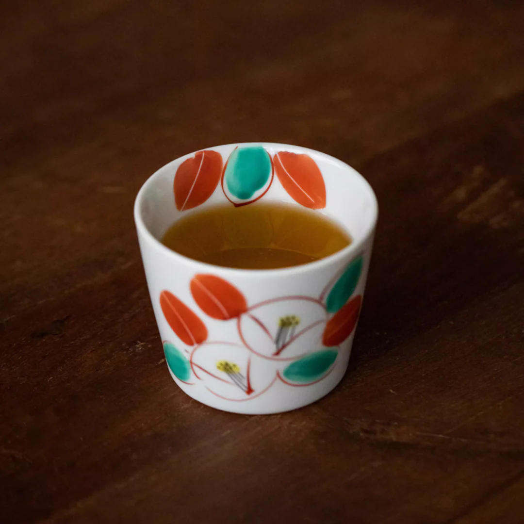 Kurachin Kiln Hand-Painted Moon Camellia Underglaze Tea Cup - Image 8