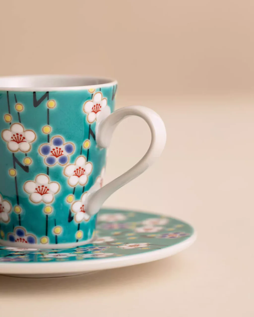 Kutani Ware Imperial Floral Coffee Cup - Image 5